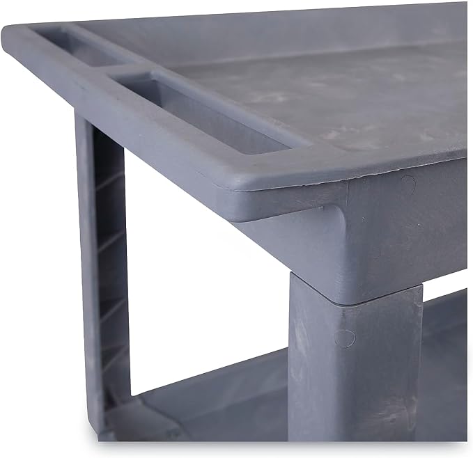 40" X 24" 2 SHELF UTIL CART GRAY - Image 4