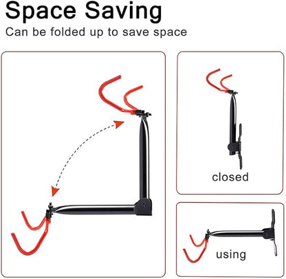PHUNAYA Wall Mount Bike Rack, Bike Hanger Horizontal, Bicycle Holder Heavy Duty - Image 2