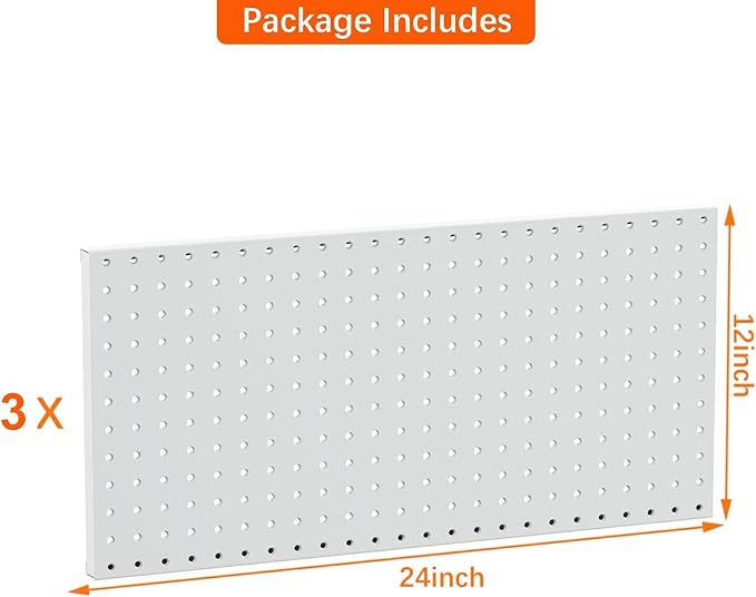 TORACK 3 PCS Metal Pegboard Panels - Image 4