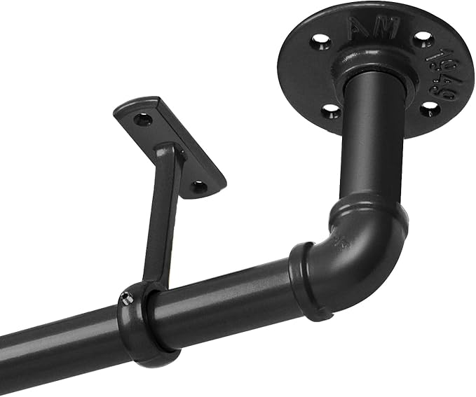 1-Inch Black Curtain Rod - Image 2