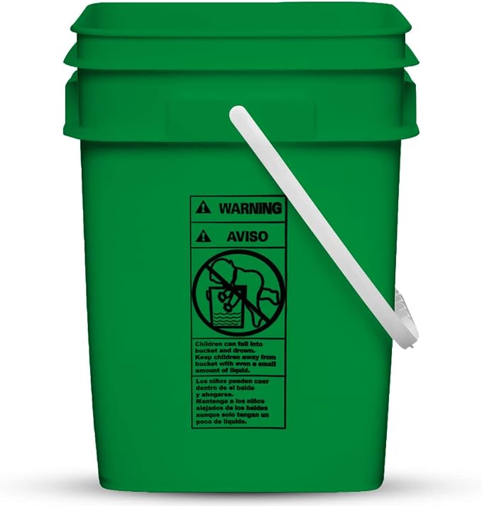 House Naturals 4 Gallon Square Food Grade Plastic Bucket - Image 7