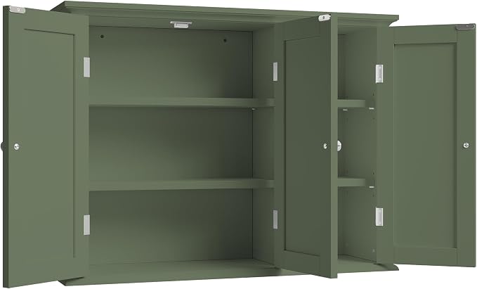ChooChoo Laundry Cabinet with 3 Doors and Adjustable Shelves | 9.06"D x 31.1"W - Image 9