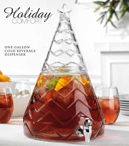 Christmas Tree Glass Drink Dispenser - Image 2