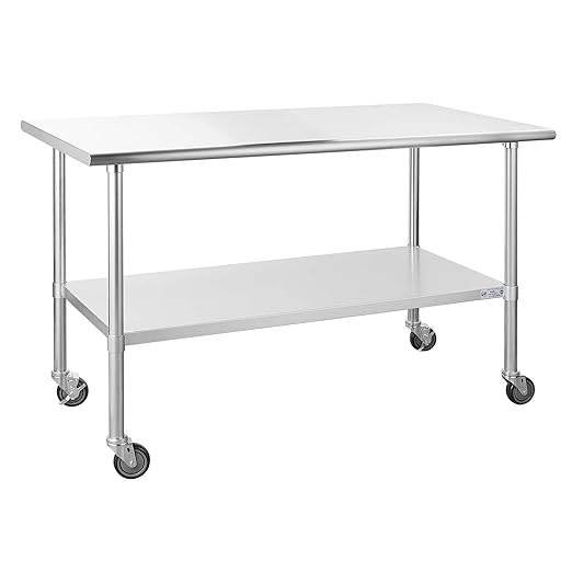 Hally Stainless Steel Table for Prep & Work 30 x 60 Inches by HallySinksTablesH