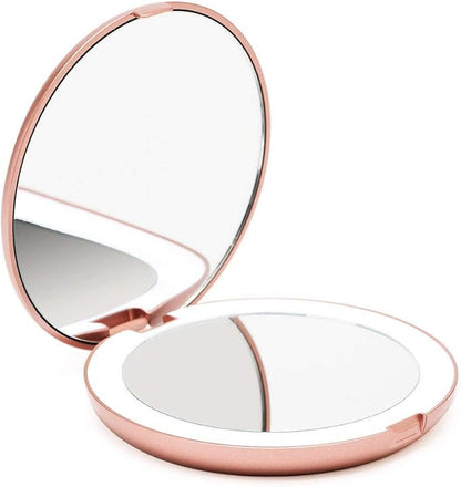 Fancii LED Lighted Travel Makeup Mirror, 1x/10x Magnification by Fancii
