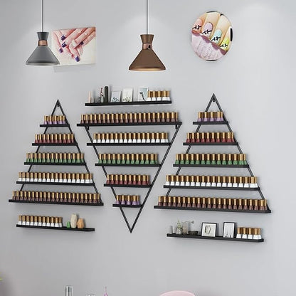 Wall Mounted Shelf Nail Polish Bottle Display Rack, Triangular Essential Oil by Unknown
