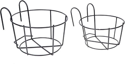 4 Pack Hanging Planters for Railings Rail Planter Hanging Baskets Flower Pot - Image 7