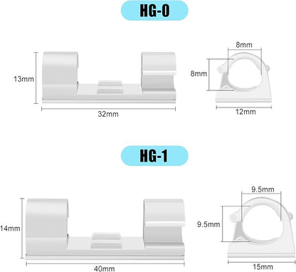 XHF 35pcs Large Self Adhesive Cable Clips White, Wire Clips Cable Management - Image 3