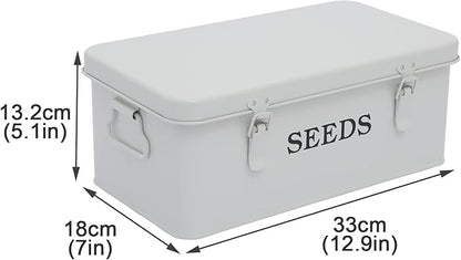 Seed Storage Box Metal Seed Container Seed Packet Storage Organizer, Seed - Image 3