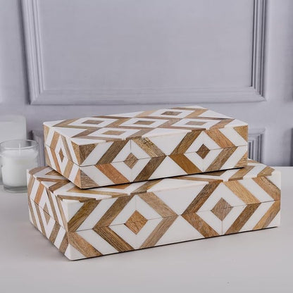 Handicrafts Home White Decorative Storage Box - Image 2