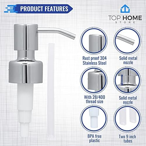 Stainless Steel Soap and Lotion Dispenser Pumps, Replacement - Image 7