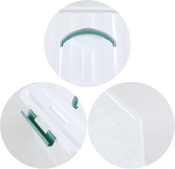 Gainhope 6 Packs 14 L Plastic Stackable Storage Bin Container Box - Image 2