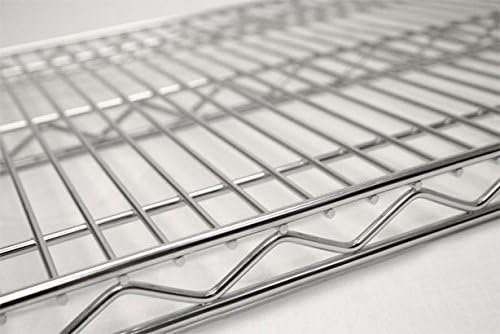 Omega 21" Deep x 42" Wide x 80" High 3 Tier Chrome Starter Shelving Unit - Image 4
