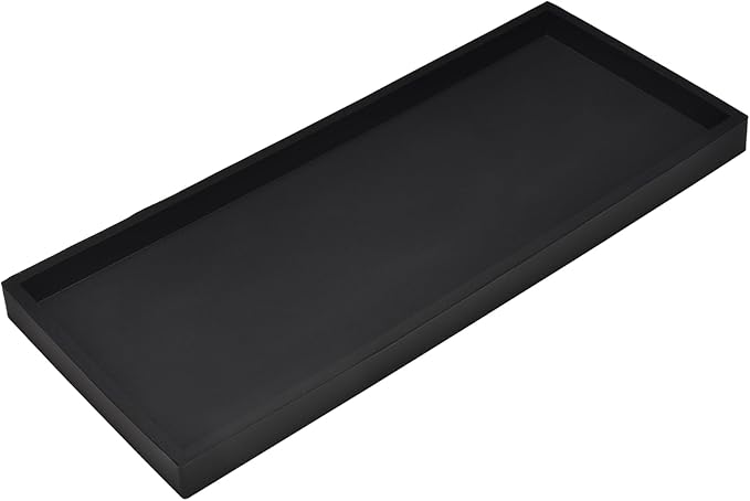 DNC Bathroom Counter Tray, 11.8" Silicone Vanity Tray, Kitchen Sink Soap Tray by LetsLiveBetter