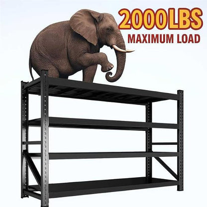 2000LBS Garage Shelving 59" W Heavy Duty Storage Shelves, 4 Tier Industrial - Image 3