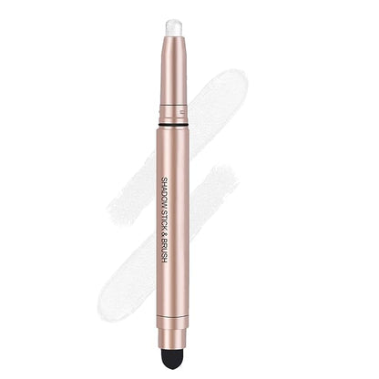 White Cream Eyeshadow Stick, Single Shimmer Eyeshadow Pencil, Waterproof Long by Metfdlaig