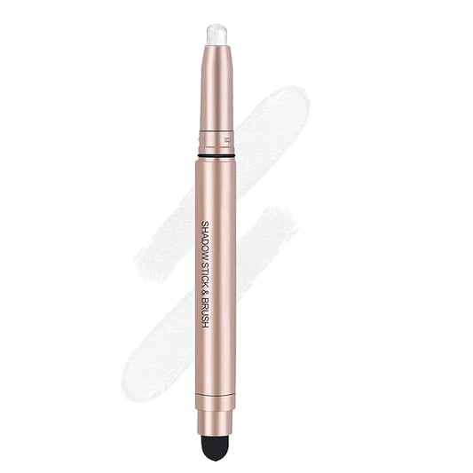 White Cream Eyeshadow Stick, Single Shimmer Eyeshadow Pencil, Waterproof Long by Metfdlaig
