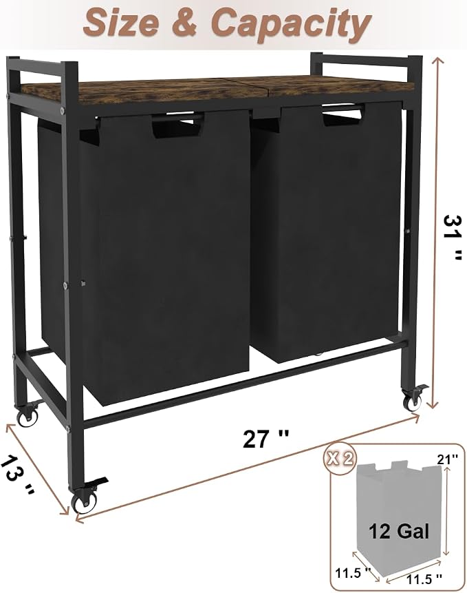 12 x 2 Gal Large Laundry Hamper - Image 7