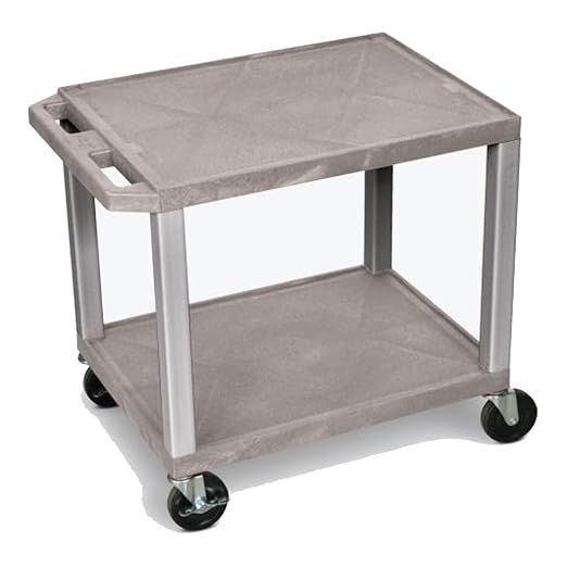 LUXOR WT26GY-N 26"H AV Cart by LuxorWorkspaces