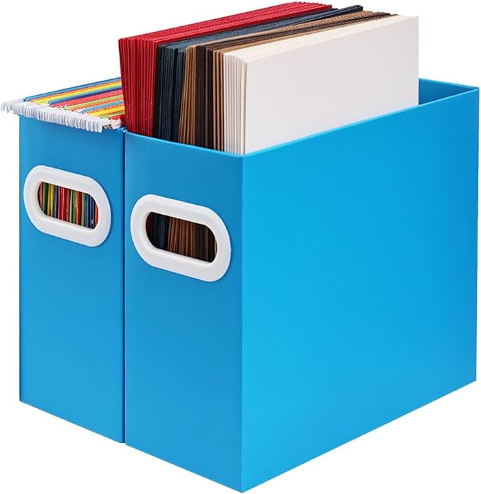 Hanging File Organizer, Cardboard File Folder Organizer by AOSRIC