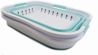 SAMMART Set of 2-30L Collapsible Plastic Laundry Basket - Image 2