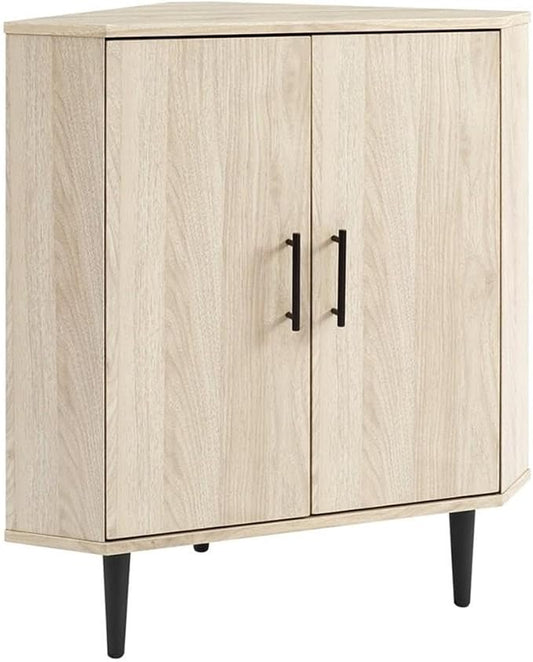 Walker Edison Saxon Mid-Century Modern 2-Door Corner Accent Cabinet 30 Inch by WalkerEdison