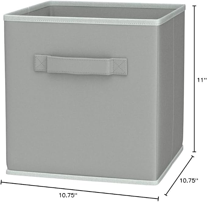 Simple Houseware Foldable Cube Storage Bins, 11-Inch Gray - Image 8