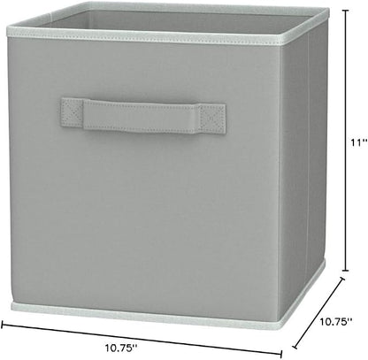 Simple Houseware Foldable Cube Storage Bins, 11-Inch Gray - Image 8