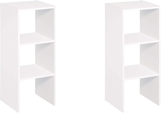 ClosetMaid 31 Inch 2 Cube White Decorative Home Stackable Standing Shelf by Unknown