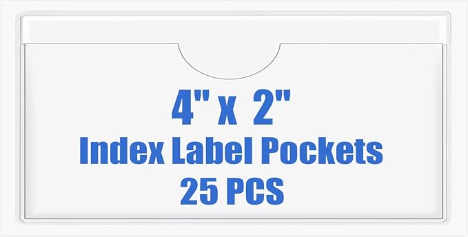 Origin-Joy 25 PCS Self-Adhesive Index Label Pockets by Origin-Joy