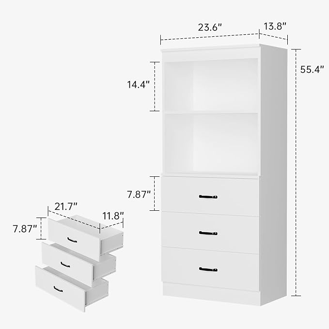 oneinmil 55.5" H 5-Tier Bookshelf - Image 2