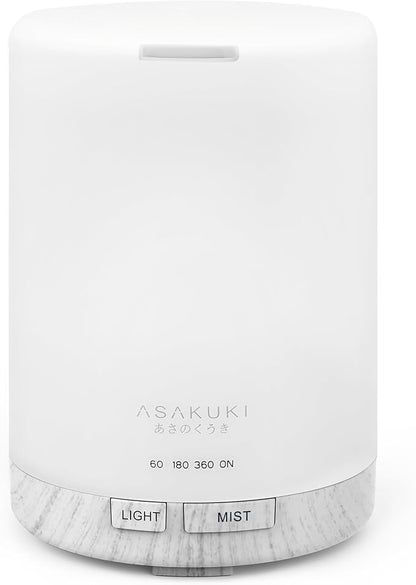 ASAKUKI 300ML Essential Oil Diffuser, Quiet 5-in-1 Premium Humidifier, Home by ASAKUKI