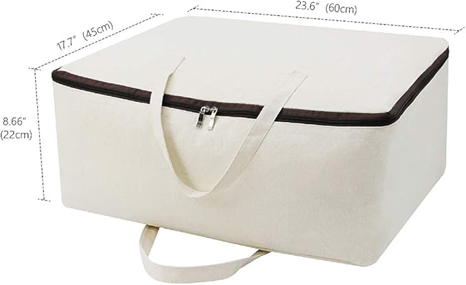 2-Pack Heavy Duty Canvas Cotton Storage Bags - Image 3