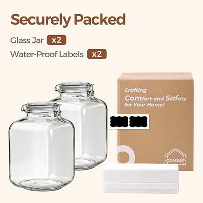 ComSaf Rice Container 5L, Flour Sugar Storage Containers, Glass Jars - Image 7