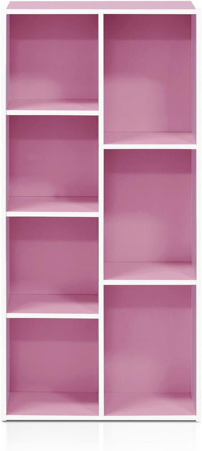 Furinno LUDER Book Shelf, 7-Cube Bookshelf, 9.4 x 19.5 x 41.7, - Image 4