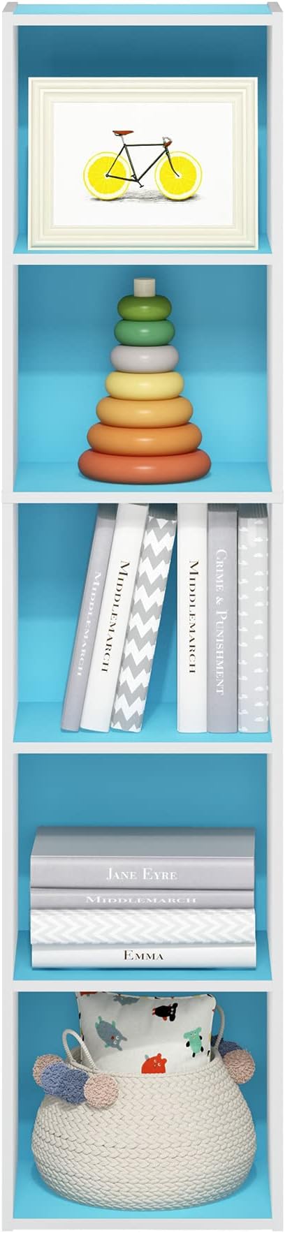 Furinno PASIR Book Shelf, 5-Tier Modern Bookshelf, Open Shelves Bookcase 9 x 12 - Image 5