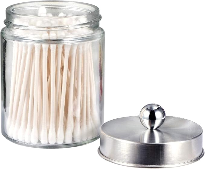 Amolliar Apothecary Jars Bathroom Vanity Organizer -Countertop Canister Jar - Image 8