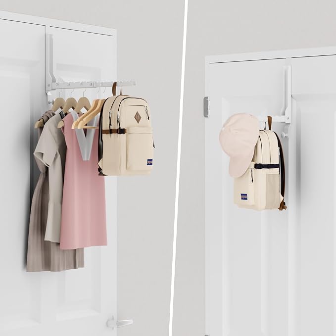 Over The Door Hanger Folding Clothes Drying Rack, Double Fold Hanging Door - Image 8