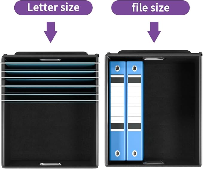 File Organizer Box with Lids, Collapsible File Folder Organizer | File Box with - Image 4