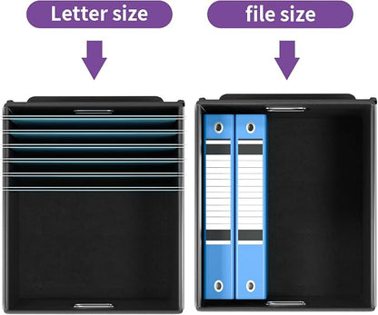 File Organizer Box with Lids, Collapsible File Folder Organizer | File Box with - Image 4