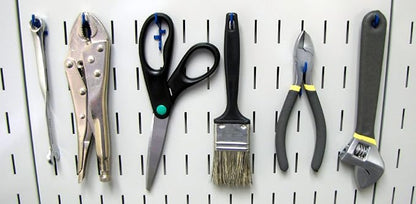 Wall Control KT-200-DLX Blue Slotted Metal Pegboard Hook Kit - Image 4