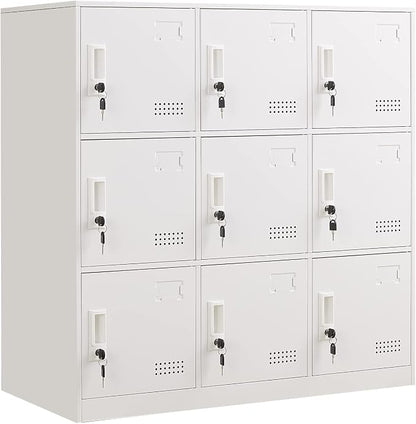 Metal Locker 9 Door Storage Cabinet, Steel Office Storage Lockers - Image 8