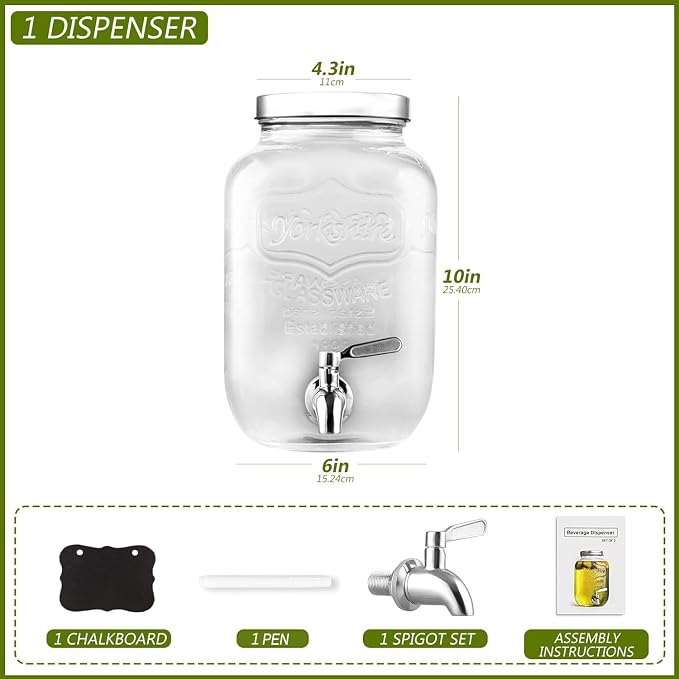 1 Gallon Drink Dispenser with Spigot 18/8 Stainless Steel – Airtight & - Image 5