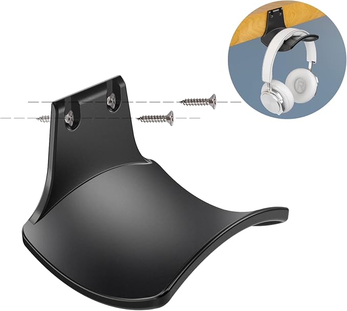 2-Pack Never Fall Headphone Hooks Hanger Wall Mount, Headset Holder Stand - Image 3