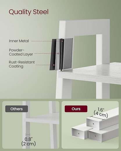VASAGLE Ladder Shelf, 4-Tier Bookshelf, Storage Rack, Bookcase - Image 6