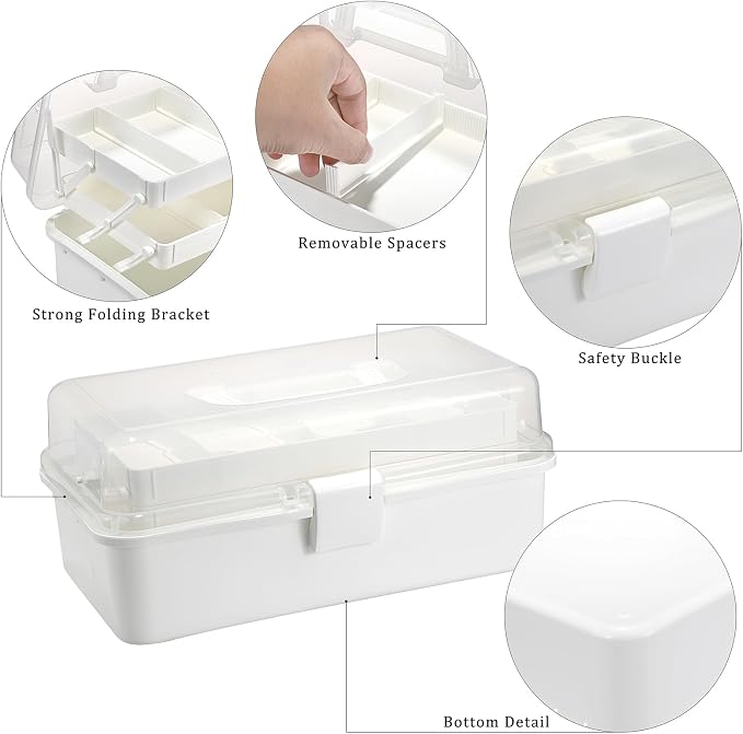 BTSKY 3-Layer Plastic Dividing Storage Box Craft Organizer - Image 5
