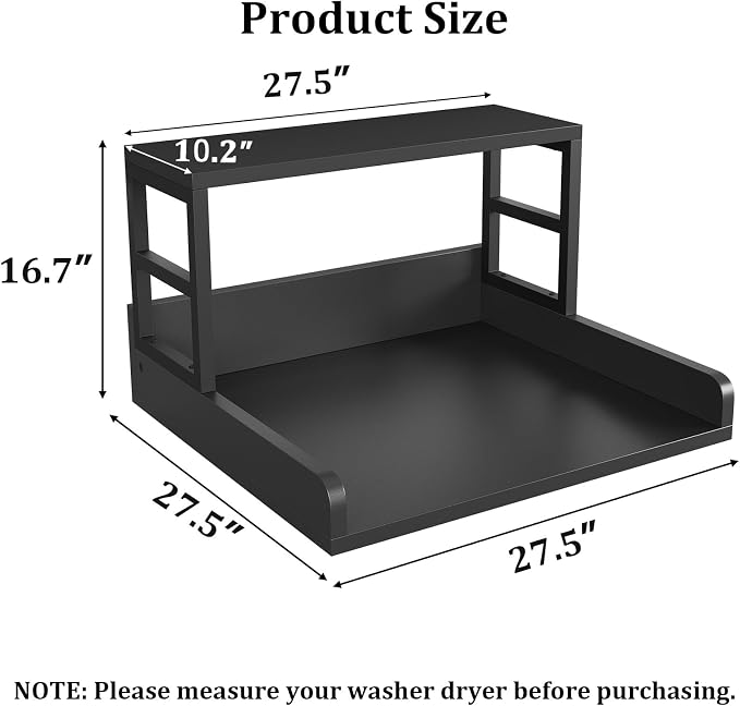 Washer Dryer Countertop with Shelf, 27.5″D x 27.5″W x 16.7″H, Countertop - Image 2
