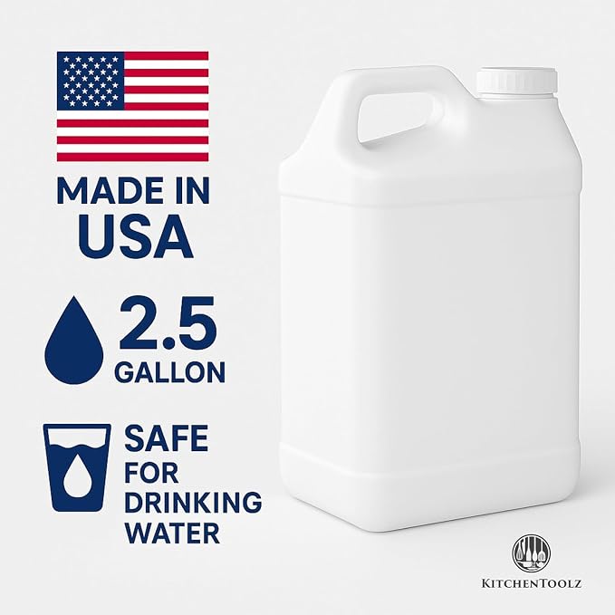 kitchentoolz 2.5 Gallon Water Jug – Heavy-Duty HDPE Carboy - Image 3