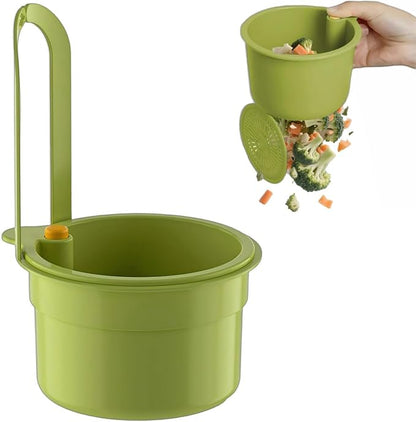 Sink Strainer Basket with One-Touch Drain Mesh, Snap-On Strap & Detachable by QIEPOMI