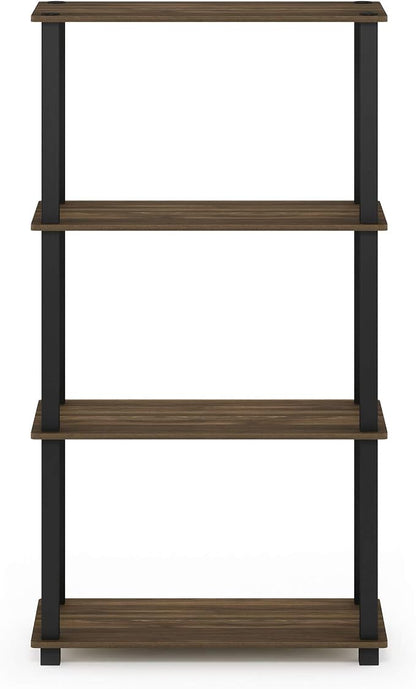 Furinno TURN-S-TUBE Storage Shelves, 4-Tier Book Shelf, Corner Shelf, Toolless - Image 6